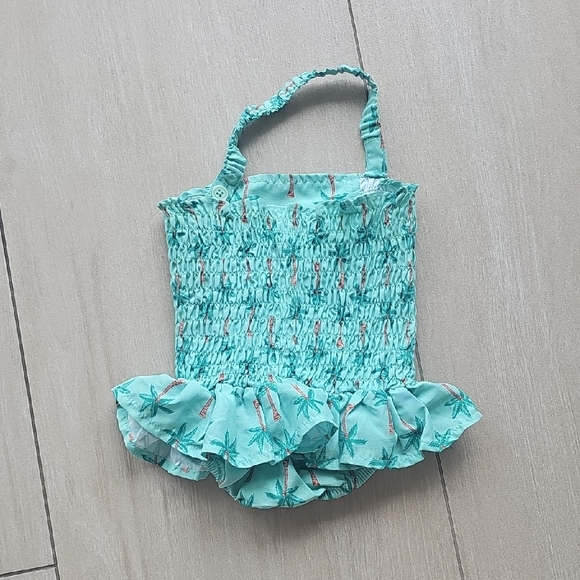 Rachel Riley Palm Tree Print Ruffled Swimsuit - Picture 3 of 4